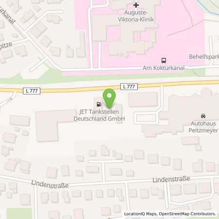Standortübersicht der Autogas (LPG) Tankstelle: Jet Tankstelle in 32545, Bad Oeynhausen