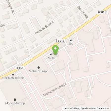Standortübersicht der Tankstelle Agip -Tankstelle in 78333 Stockach