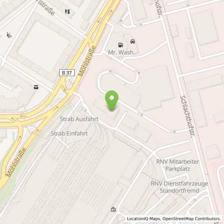 Standortübersicht der Tankstelle Mr. Wash Auto-Service AG in 68165 Mannheim