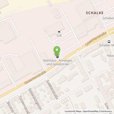 Standortübersicht der Autogas (LPG) Tankstelle: Nienhaus, Anhänger - Gase - Trikes in 45881, Gelsenkirchen-Schalke