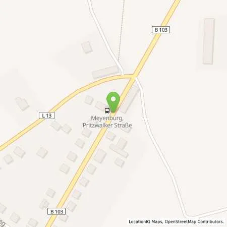 Standortübersicht der Tankstelle HEM-Tankstelle in 16945 Meyenburg