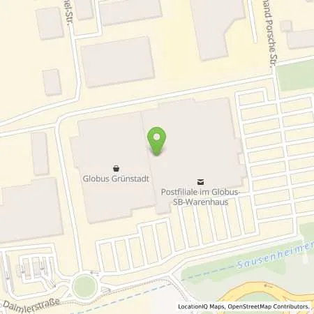 Standortübersicht der Tankstelle GLOBUS Grünstadt in 67269 Grünstadt