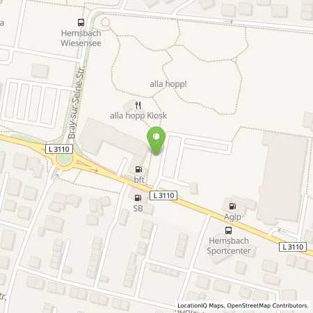 Standortübersicht der Tankstelle Agip Station in 69502 Hemsbach