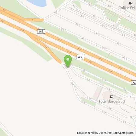 Standortübersicht der Tankstelle BAB Börde Süd (Total) in 39343 Groß Santersleben