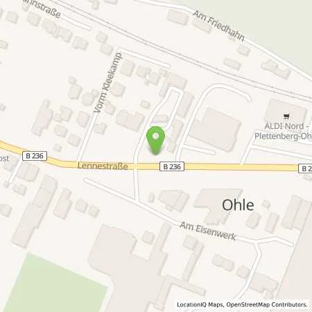 Standortübersicht der Tankstelle BFT Station in 58840 Plettenberg