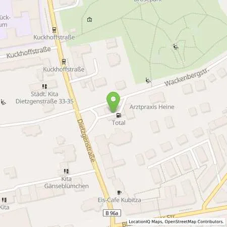 Standortübersicht der Tankstelle Total Station in 13156 Berlin (Niederschönhausen)