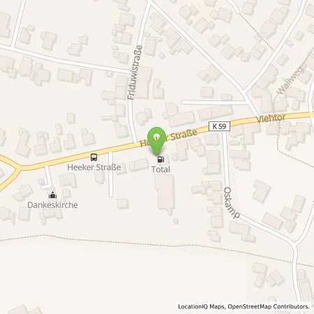 Standortübersicht der Tankstelle TOTAL Tankstelle in 48629 Metelen