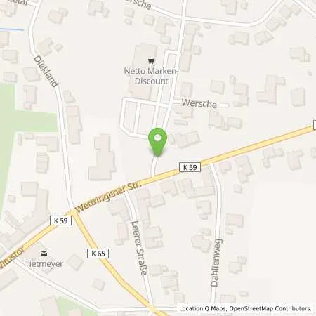 Standortübersicht der Tankstelle Q1 Tankstelle in 48629 Metelen