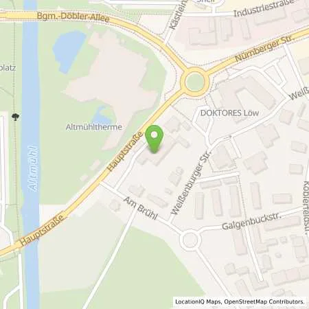 Standortübersicht der Tankstelle ESSO Tankstelle Driesslein in 91757 Treuchtlingen