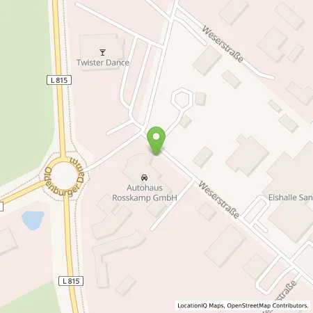 Standortübersicht der Tankstelle Autohaus Rosskamp GmbH in 26452 Sande