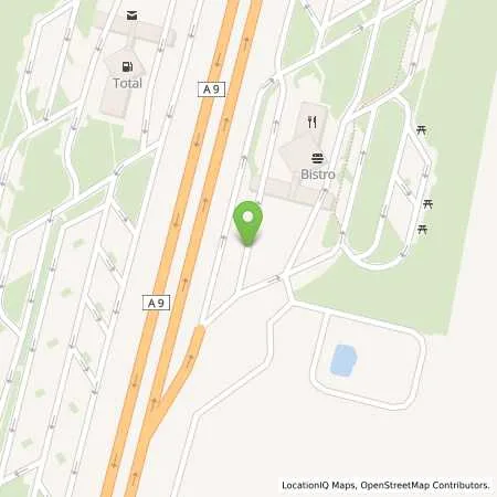 Standortübersicht der Tankstelle Tank & Rast: Köckern Ost (Total) in 06796 Brehna