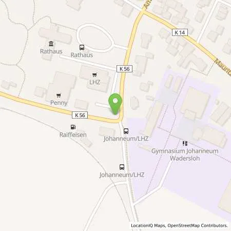 Standortübersicht der Tankstelle Raiffeisen Hellweg Lippe eG in 59329 Wadersloh