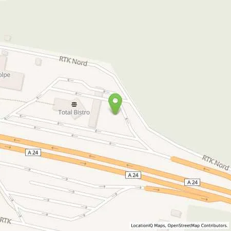 Standortübersicht der Tankstelle BAB-Tankstelle Stolpe Nord (Total) in 19372 Stolpe