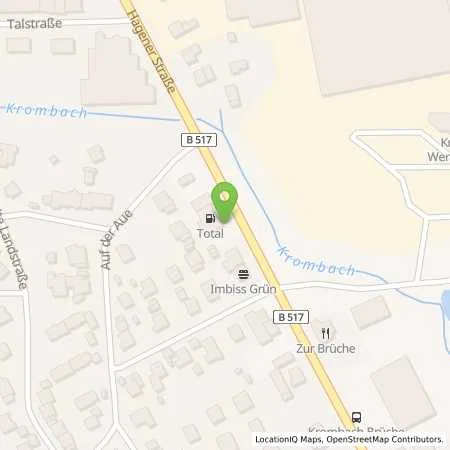 Standortübersicht der Tankstelle Total Station Jürgen Bathe in 57223 Kreuztal