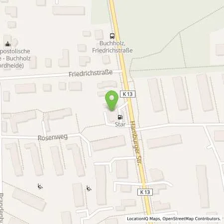 Standortübersicht der Tankstelle Star Tankstelle Inh. Uwe Jessen in 21244 Buchholz