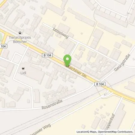 Standortübersicht der Tankstelle Ihr-Auto Service in 17166 Teterow