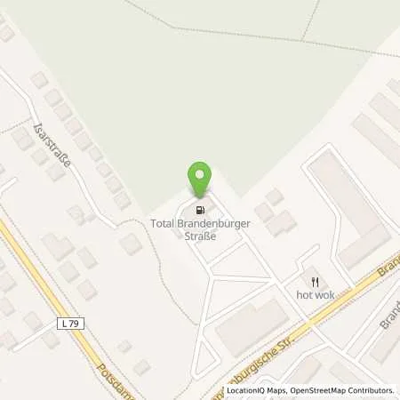Standortübersicht der Tankstelle TOTAL Tankstelle in 14974 Ludwigsfelde