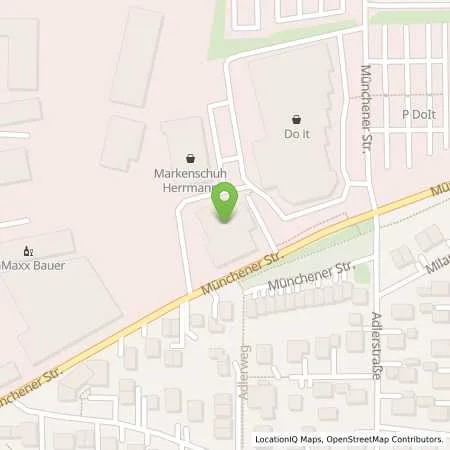 Standortübersicht der Tankstelle ALLGUTH Tankstelle in 86899 Landsberg