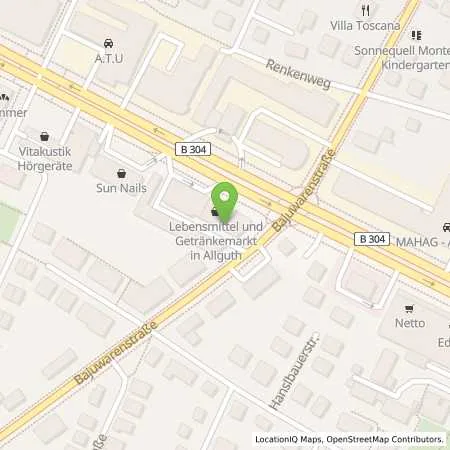 Standortübersicht der Tankstelle ALLGUTH Filiale in 81825 München