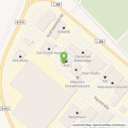 Standortübersicht der Autogas (LPG) Tankstelle: Aral Tankstelle in 57627, Hachenburg