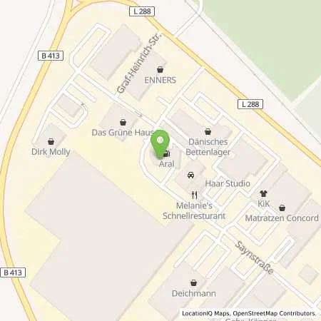 Standortübersicht der Tankstelle Aral Tankstelle in 57627 Hachenburg