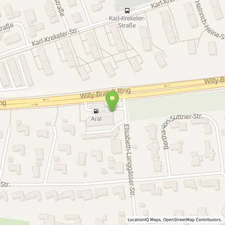 Standortübersicht der Tankstelle Aral Tankstelle (LPG der Aral AG) in 51373 Leverkusen