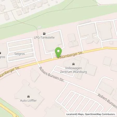 Standortübersicht der Tankstelle Autohaus Schürer GmbH in 97076 Würzburg