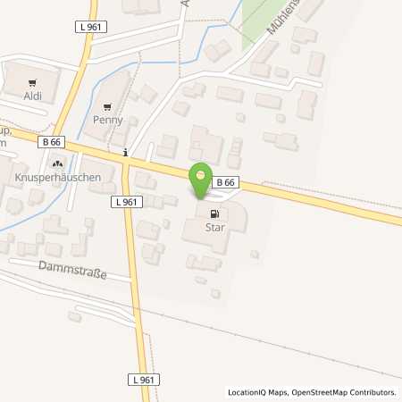 Standortübersicht der Autogas (LPG) Tankstelle: Star Tankstelle Schäfer in 32694, Dörentrup