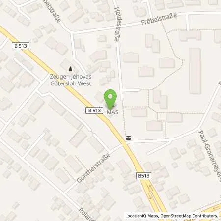 Standortübersicht der Tankstelle MAS Autoport in 33330 Gütersloh