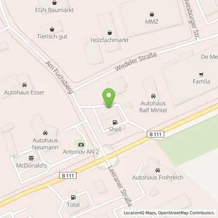 Standortübersicht der Tankstelle Shell Station in 17438 Wolgast