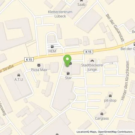 Standortübersicht der Tankstelle Star Tankstelle Erkan Kurnaz in 23560 Lübeck