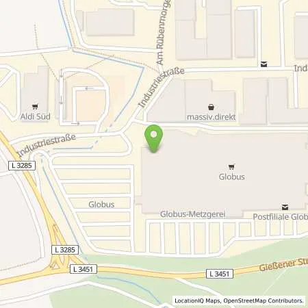 Standortübersicht der Tankstelle Globus Handelshof GmbH & Co. KG in 35582 Dutenhofen (Wetzlar)