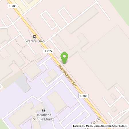 Standortübersicht der Autogas (LPG) Tankstelle: BUHL Tankstellen & Service - Shell Station in 17192, Waren
