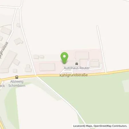 Standortübersicht der Tankstelle Autohaus Reuter GmbH in 63776 Schimborn