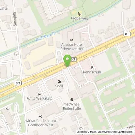 Standortübersicht der Tankstelle Shell in 37081 Göttingen