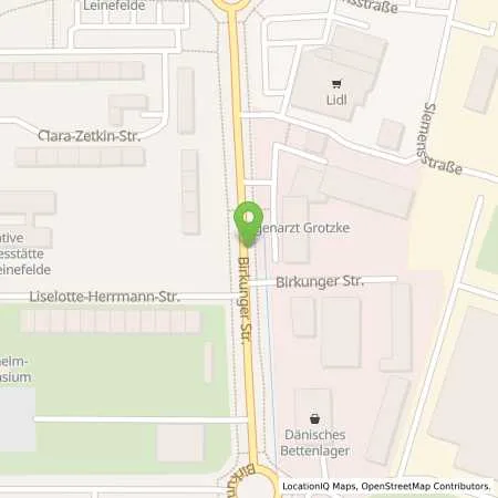 Standortübersicht der Tankstelle BFT in 37327 Leinefelde