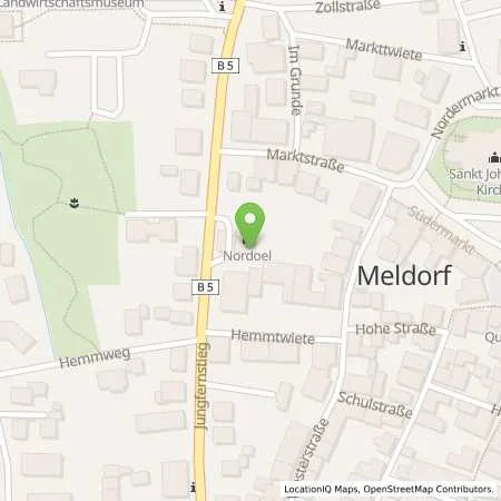 Standortübersicht der Tankstelle Nordoel Tankstelle Jens Meier in 25704 Meldorf