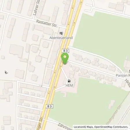 Standortübersicht der Tankstelle HEM Tankstelle in 79108 Freiburg