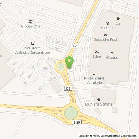 Standortübersicht der Tankstelle Globus Neustadt a.d. Weinstraße in 67433 Neustadt a.d. Weinstraße