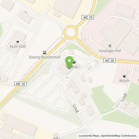 Standortübersicht der Tankstelle Aral Tankstelle Claus Edom in 86453 Dasing