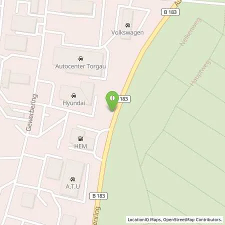 Standortübersicht der Tankstelle HEM-Tankstelle in 04860 Torgau