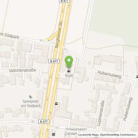 Standortübersicht der Tankstelle Shell in 41466 Neuß