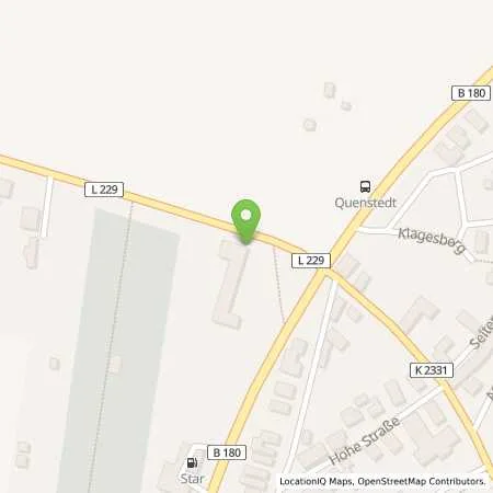 Standortübersicht der Tankstelle Star Tankstelle in 06333 Quenstedt