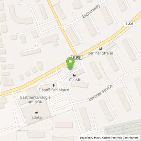 Standortübersicht der Tankstelle Classic in 24782 Büdelsdorf