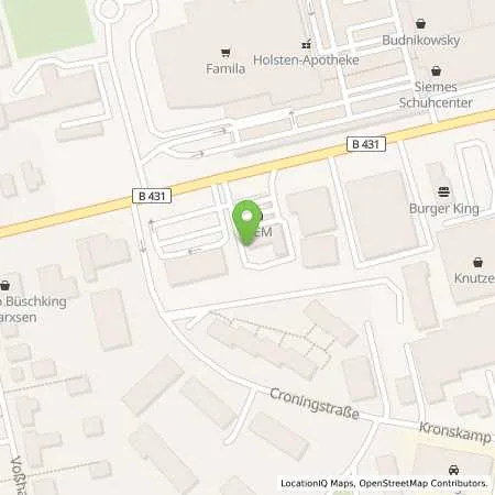 Standortübersicht der Tankstelle HEM-Tankstelle in 22880 Wedel