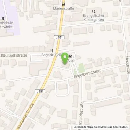 Standortübersicht der Tankstelle Aral Tankstelle in 45661 Recklinghausen