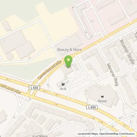 Standortübersicht der Tankstelle Aral Tankstelle in 45881 Gelsenkirchen