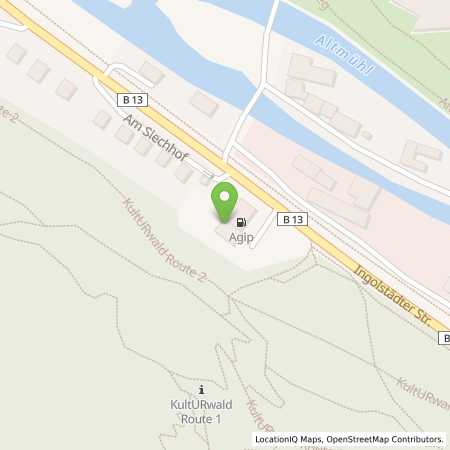 Standortübersicht der Autogas (LPG) Tankstelle: Agip Tankstelle in 85072, Eichstätt