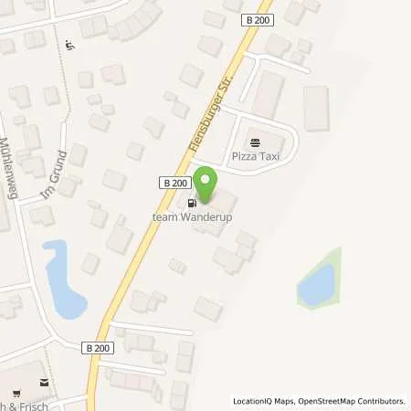 Standortübersicht der Tankstelle Team AG in 24997 Wanderup