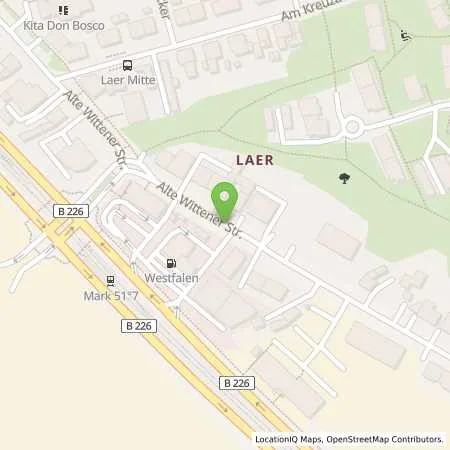 Standortübersicht der Tankstelle Westfalen-Tankstelle in 44803 Bochum